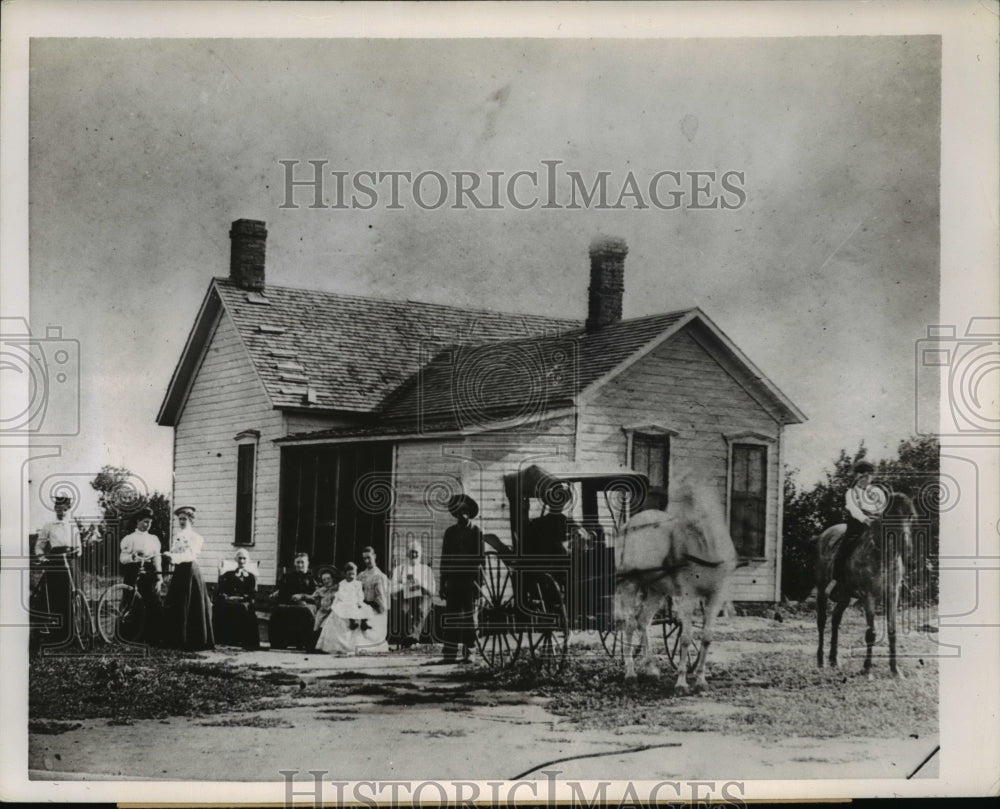 1941 Press Photo Boyhood Home of W. Lee "Pappy" O'Daniel in Arlington, Kansas