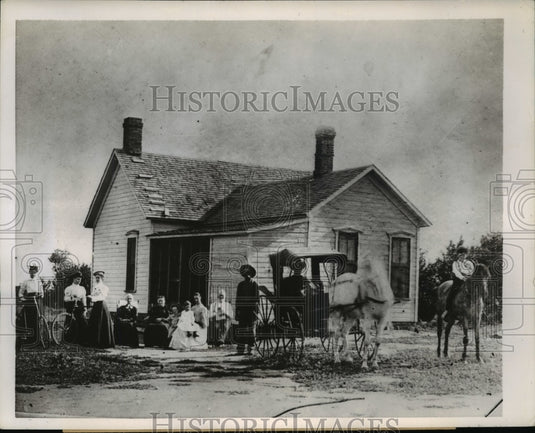 1941 Press Photo Boyhood Home of W. Lee "Pappy" O'Daniel in Arlington, Kansas
