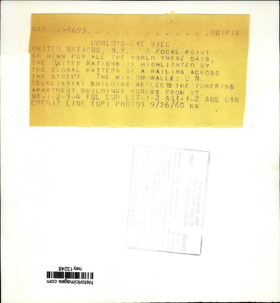 1960 Press Photo United Nations in New York - ney13248