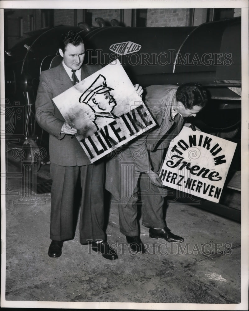 1952 Press Photo Stenciled Signs by German Advertising Firm - ney13837- Historic Images