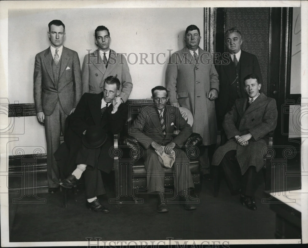 1933 Press Photo Murderers Williard Doughty, Lou Douglass, Daniel O'Connell