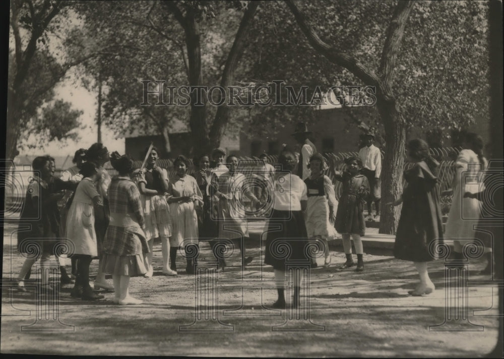 1929 Press Photo Mexico Children Playing La Pinata - ney16345