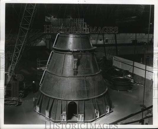 1960 Press Photo BMEWS Radar Tracking Antenna at Goodyear Aircraft Corporation