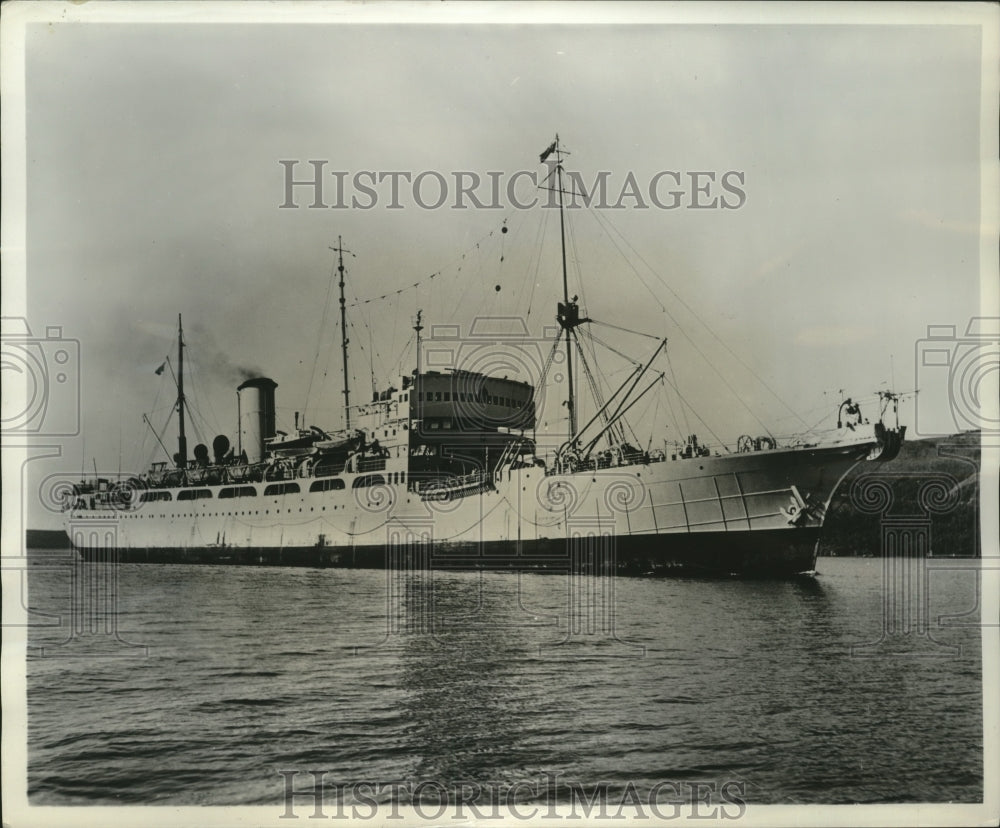 1959 Press Photo Monarch World's Largest Cableship 4 Vessels Used - ney16803