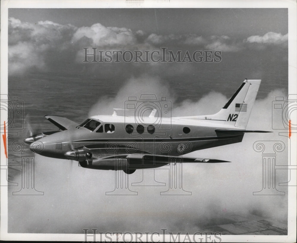 1966 Press Photo Civil Aeronautics Board Beech Aircraft King Air A90 Plane