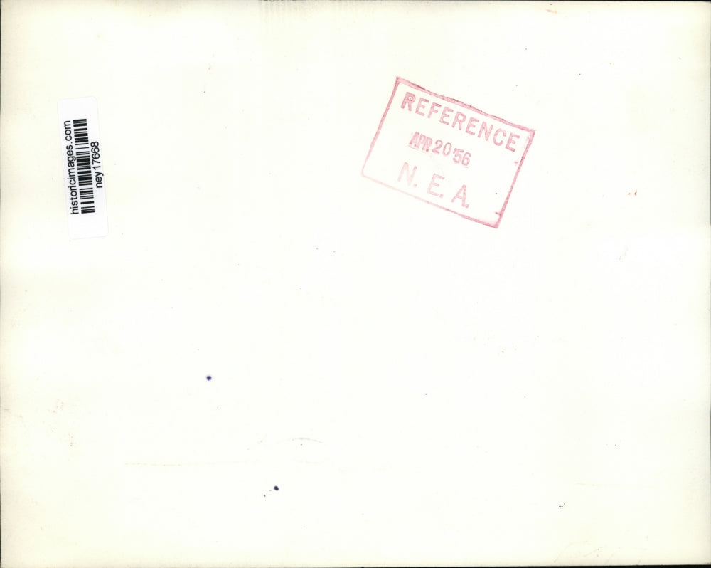 1956 Press Photo Farmer Ernest Trachta with Farm Service Director Bob Nance