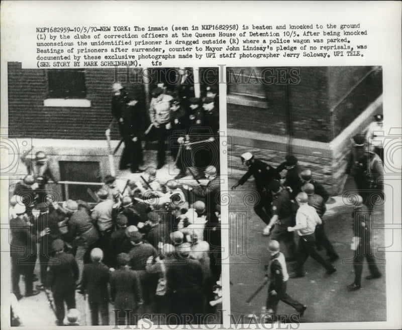 Load image into Gallery viewer, 1970 Press Photo New York City Prison Riots - ney18512
