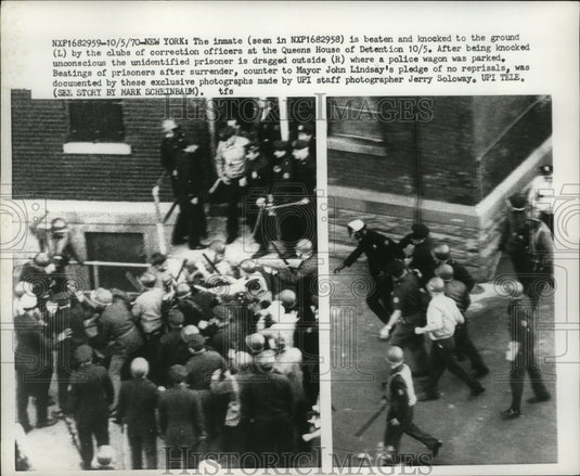1970 Press Photo New York City Prison Riots - ney18512