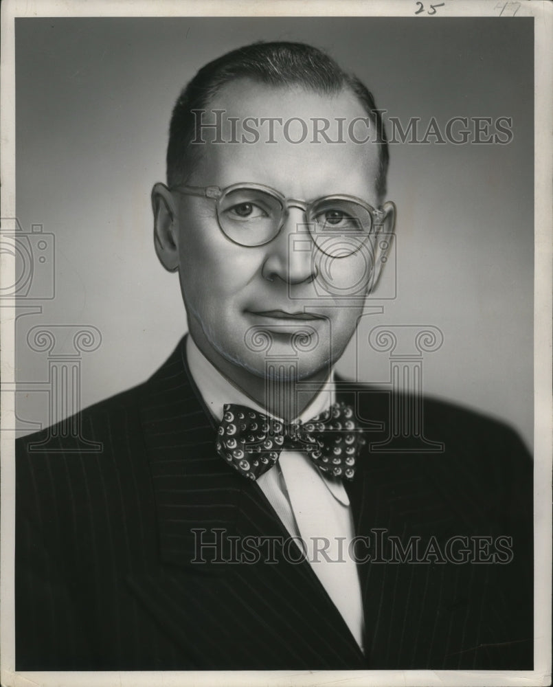 1955 Press Photo Dr Samuel Brownell Commissioner Office of Education