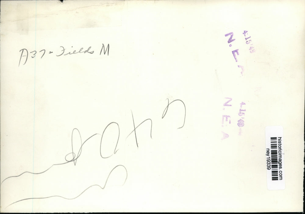 1949 Press Photo Plane Landing at Los Angeles Municipal Airport - ney19339