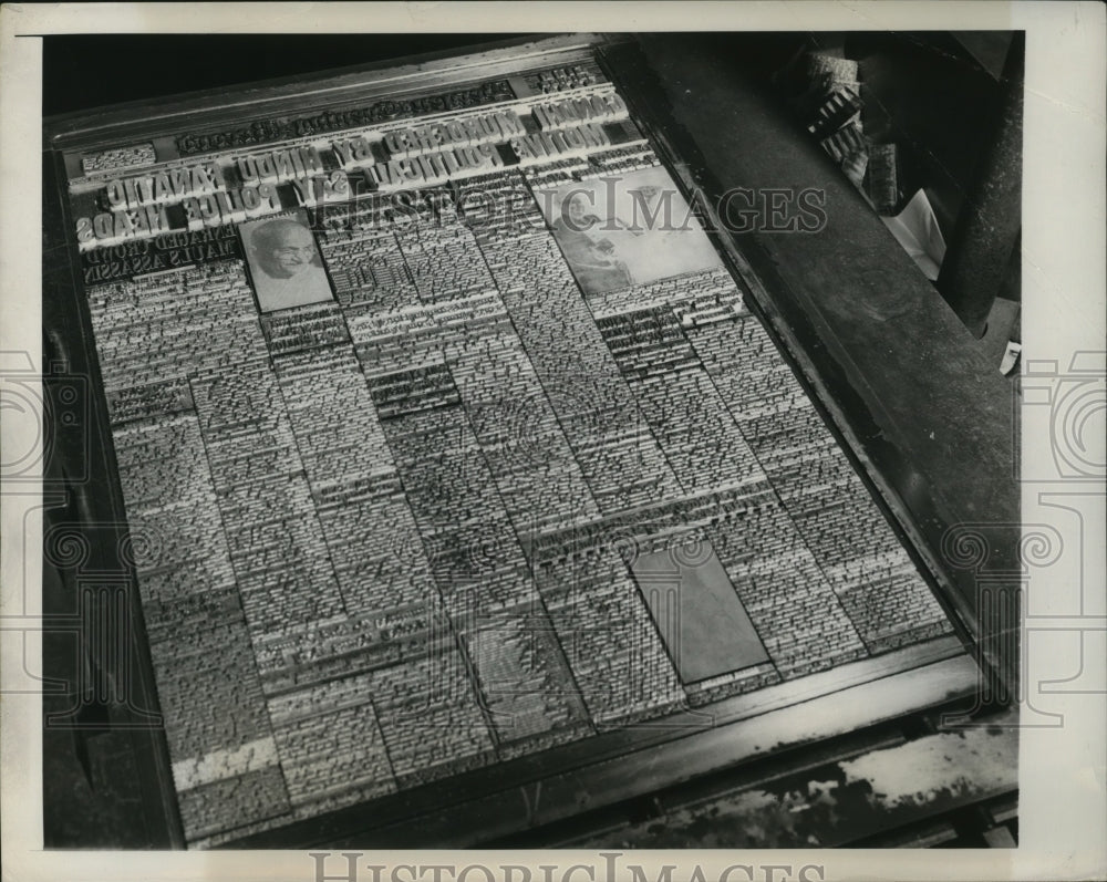 1948 Press Photo Fairchild Electric Engraver Machine - ney19815