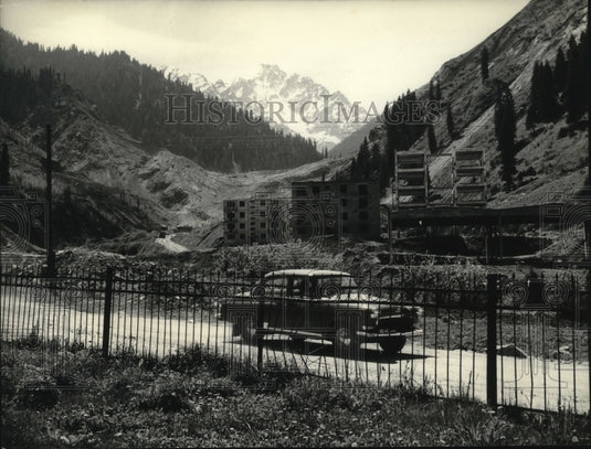 Press Photo Experimental Buildings at Medea, Algeria Near Tian Shan Mountain