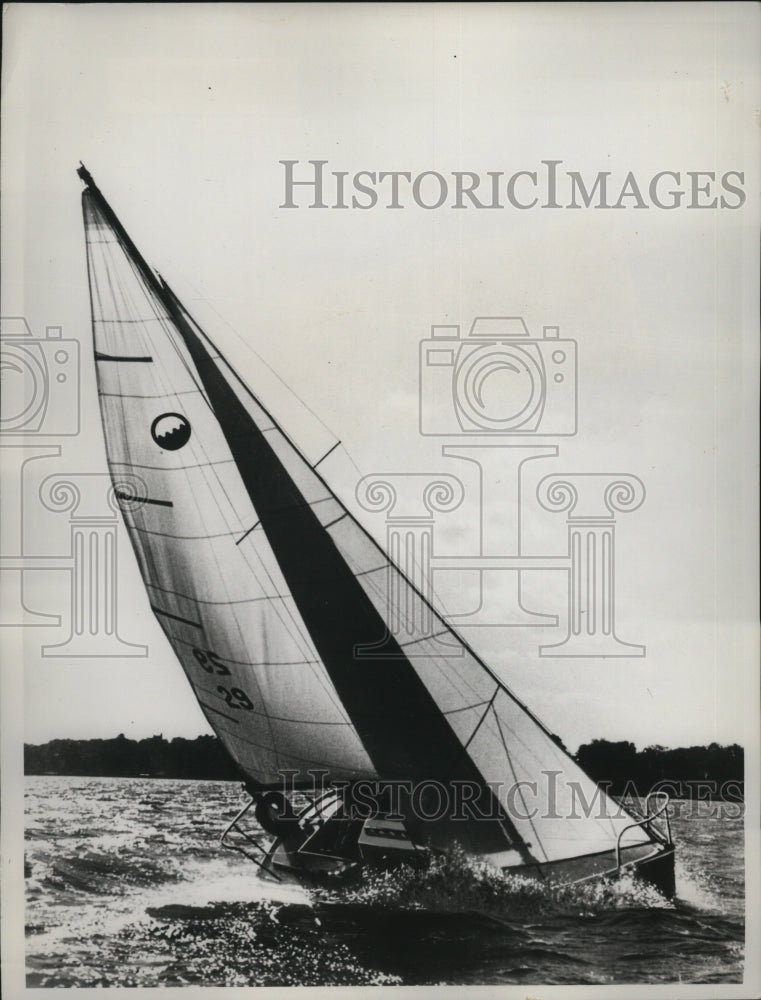 1961 Press Photo Auxiliary Sloop New Horizons Boat - ney20844- Historic Images