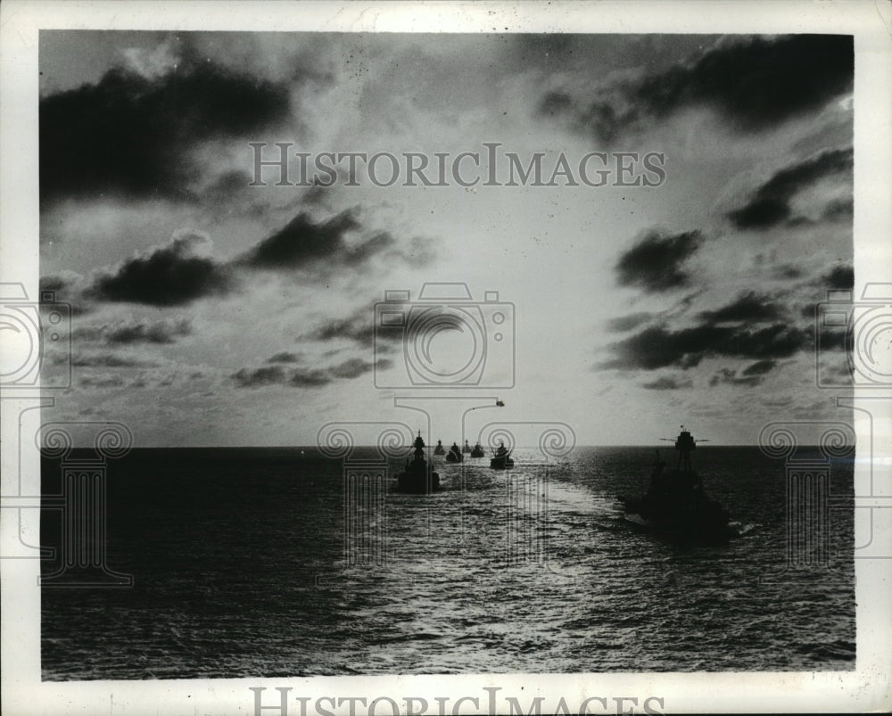 1941 Press Photo US Patrol of North & South Atlantic Waters Against Nazis