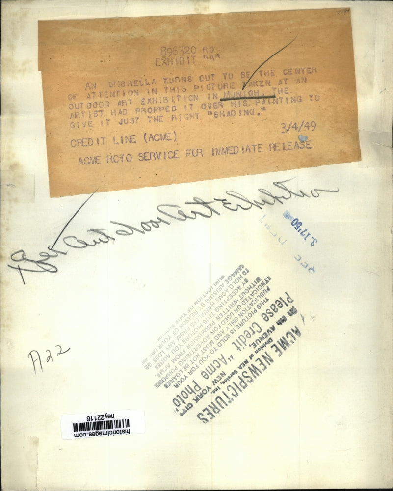 1949 Press Photo Outdoor Art Exhibition in Germany - ney22116