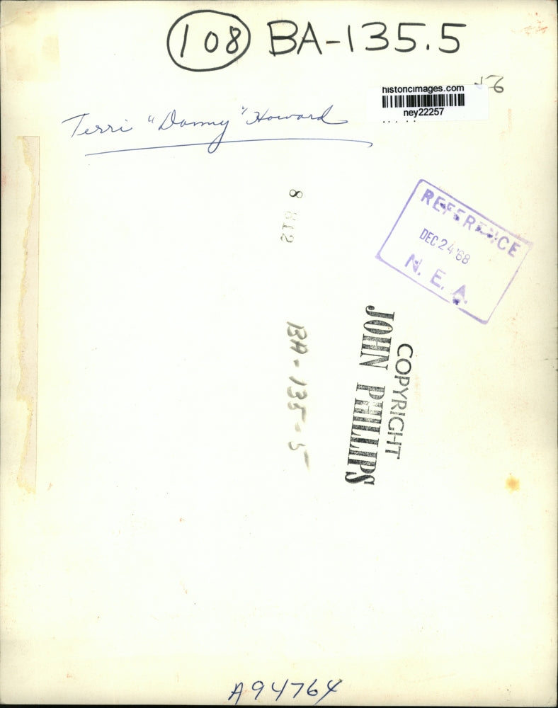 1968 Press Photo Model Terri "Danny" Howard - ney22257