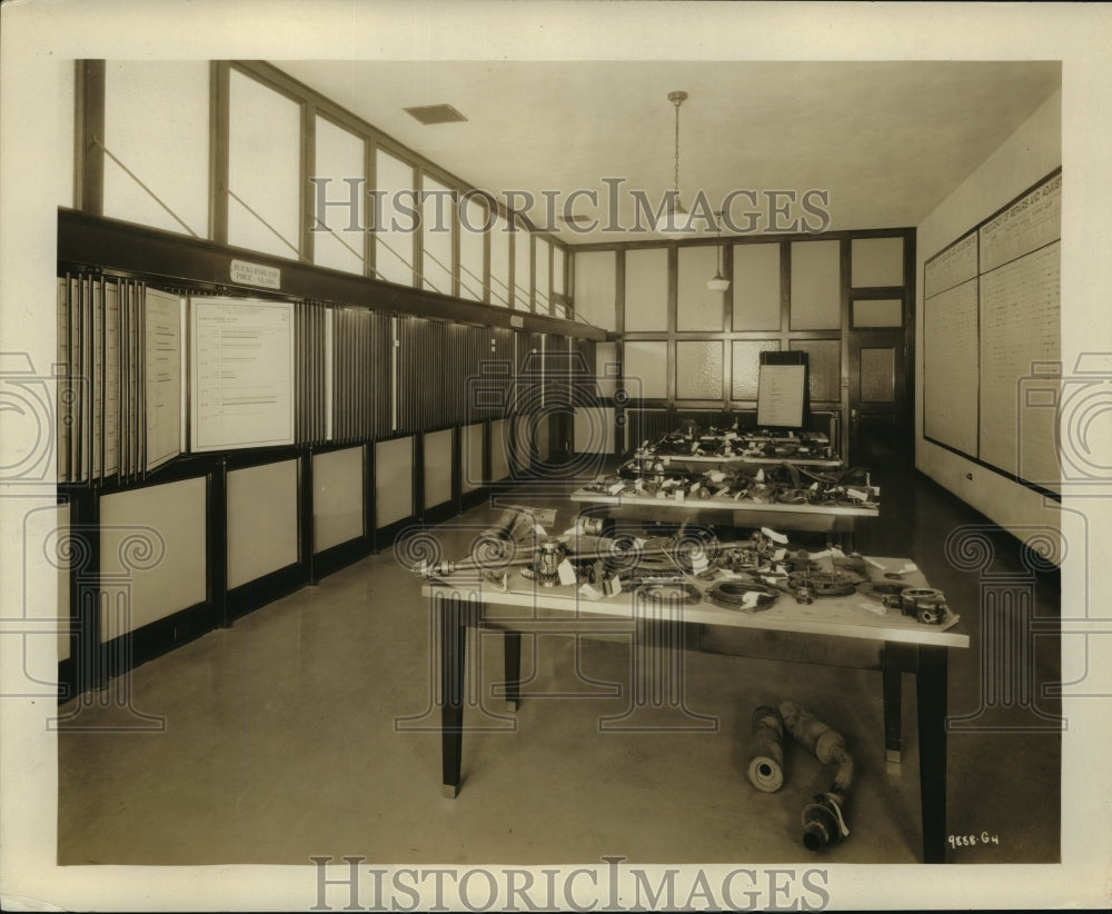 1927 Press Photo General Motors Auto Parts at Testing Facility - ney22554