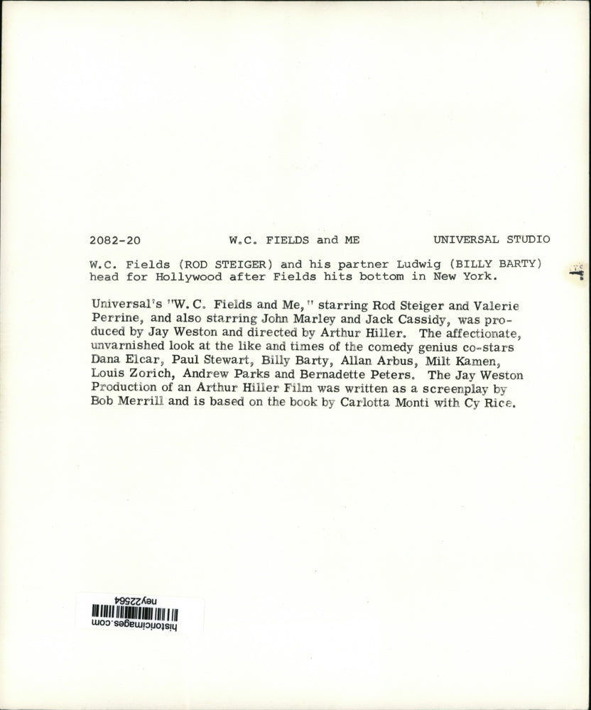 1975 Press Photo Rod Steiger and Billy Barty in "W. C. Fields and Me"