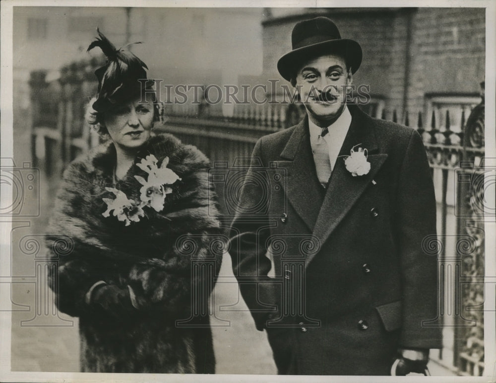 1936 Press Photo Lily Wooding and Baron Philipp Korf - ney22647
