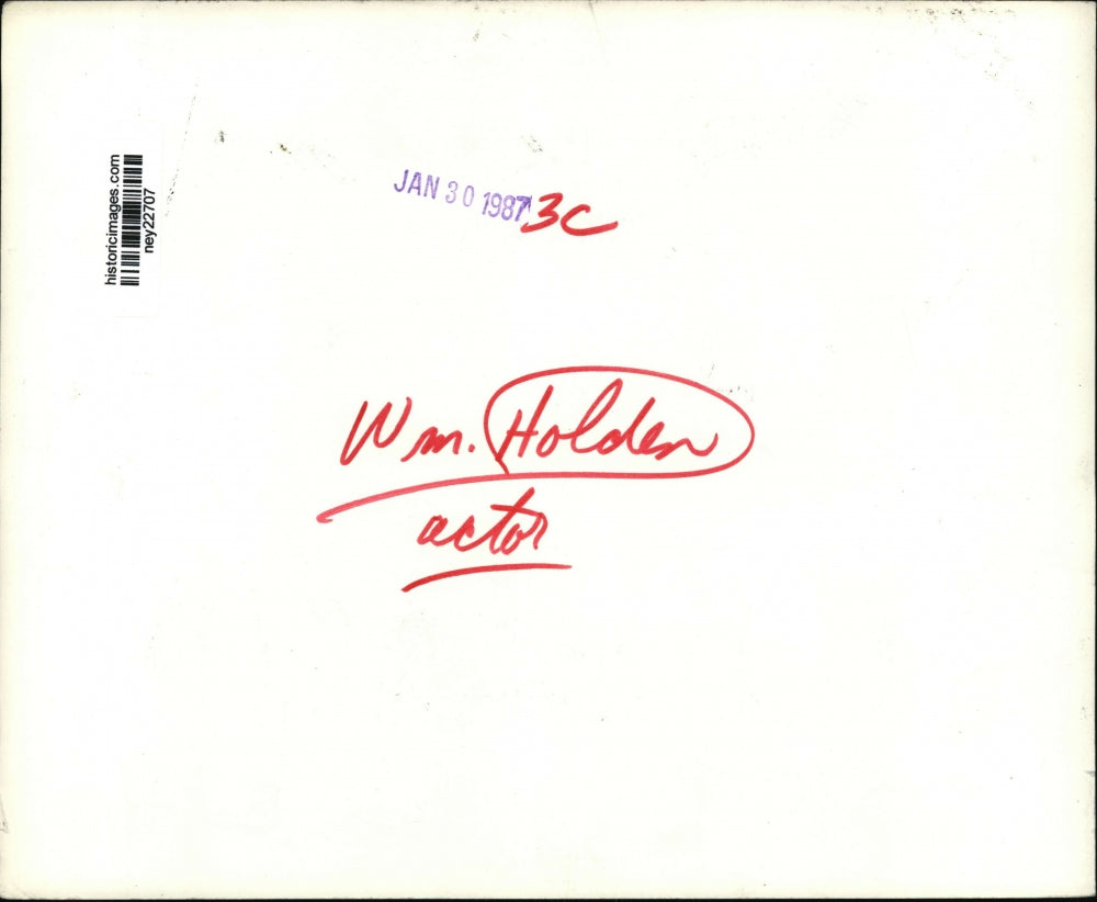 1987 Press Photo William Holden, actor - ney22707