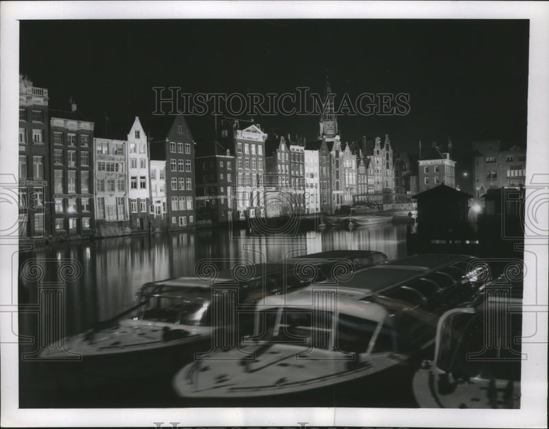 Load image into Gallery viewer, 1955 Press Photo Amsterdam, Netherlands Glass-Topped Barges - ney22961
