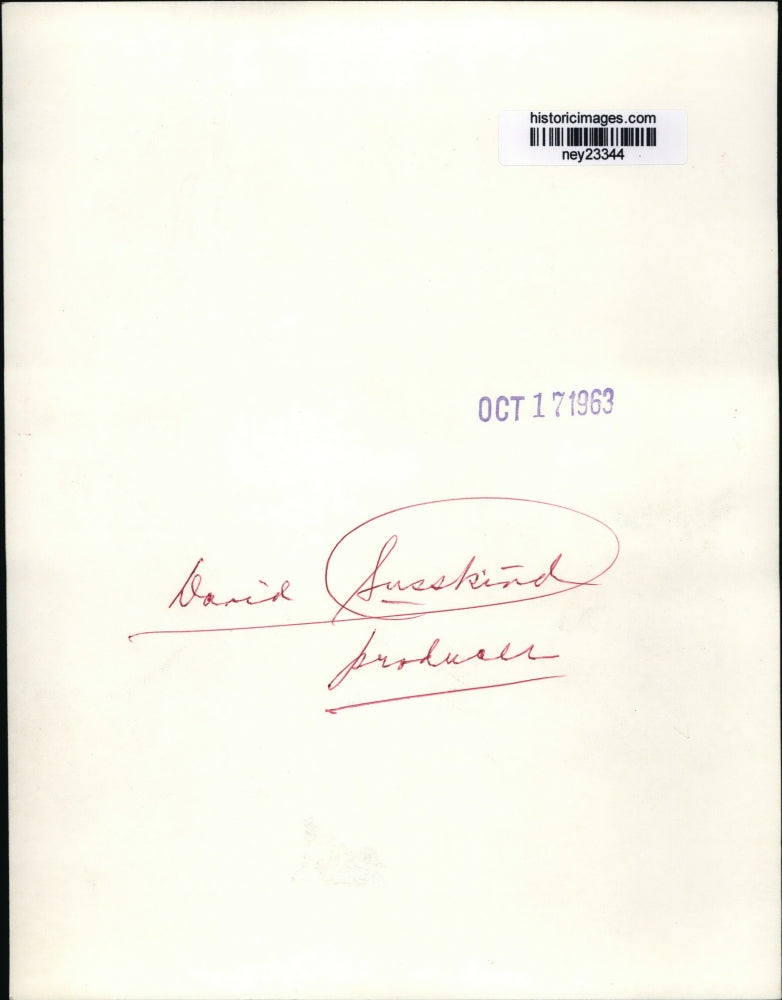 1963 Press Photo Producer David Susskind - ney23344