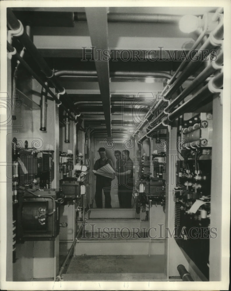 1961 Press Photo Radical design change for "overhead traveling canes"