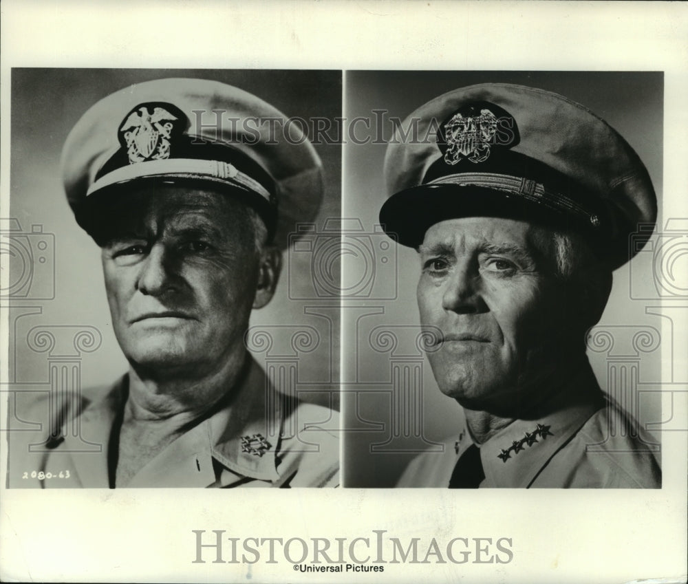 1977 Press Photo Henry Fonda Protrays Admiral Chester W Nimitz in "Midway"