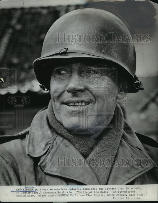 1965 Press Photo Henry Fonda in Cinerama's "Battle of the Bulge" - ney25306