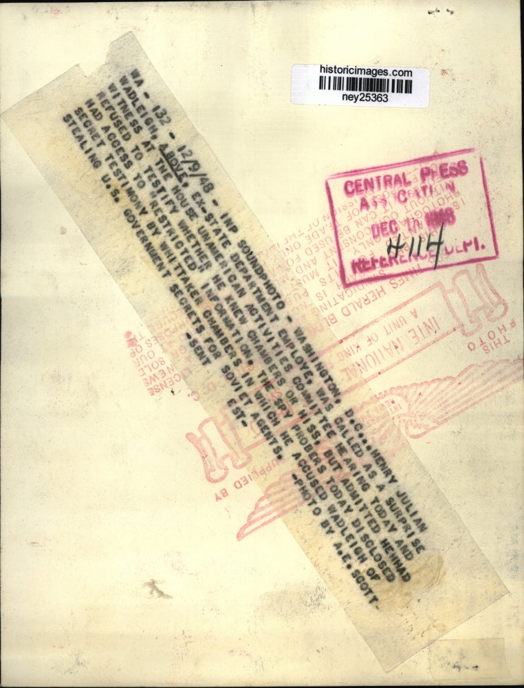 1948 Press Photo Henry Julian Called as Surprised Witness  - ney25363