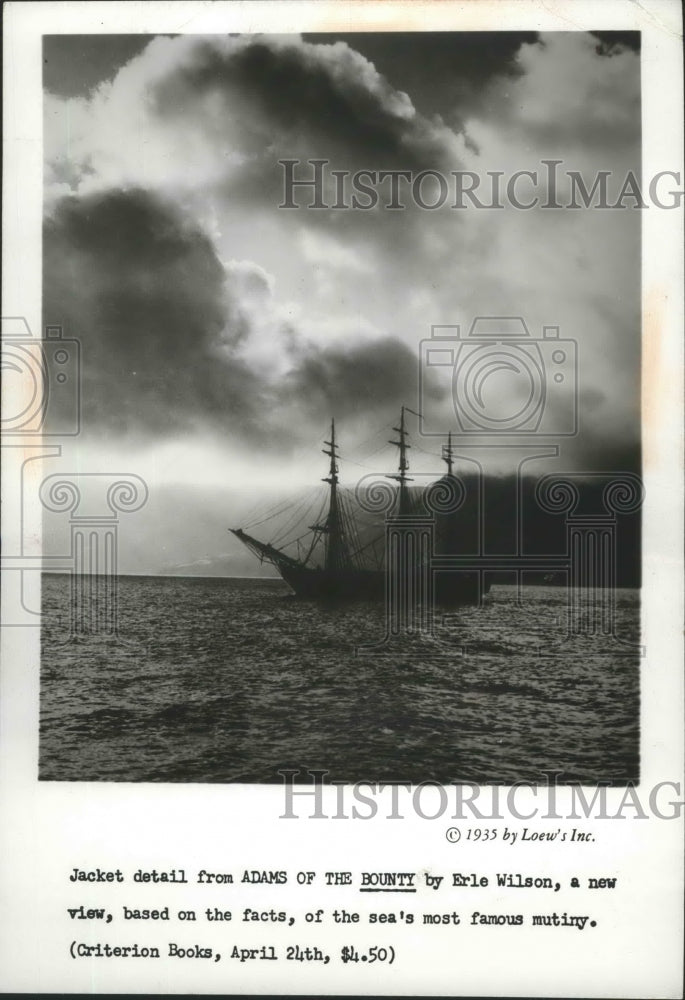 Load image into Gallery viewer, 1959 Press Photo Book Jacket From Adams of the Bounty By Erle Wilson
