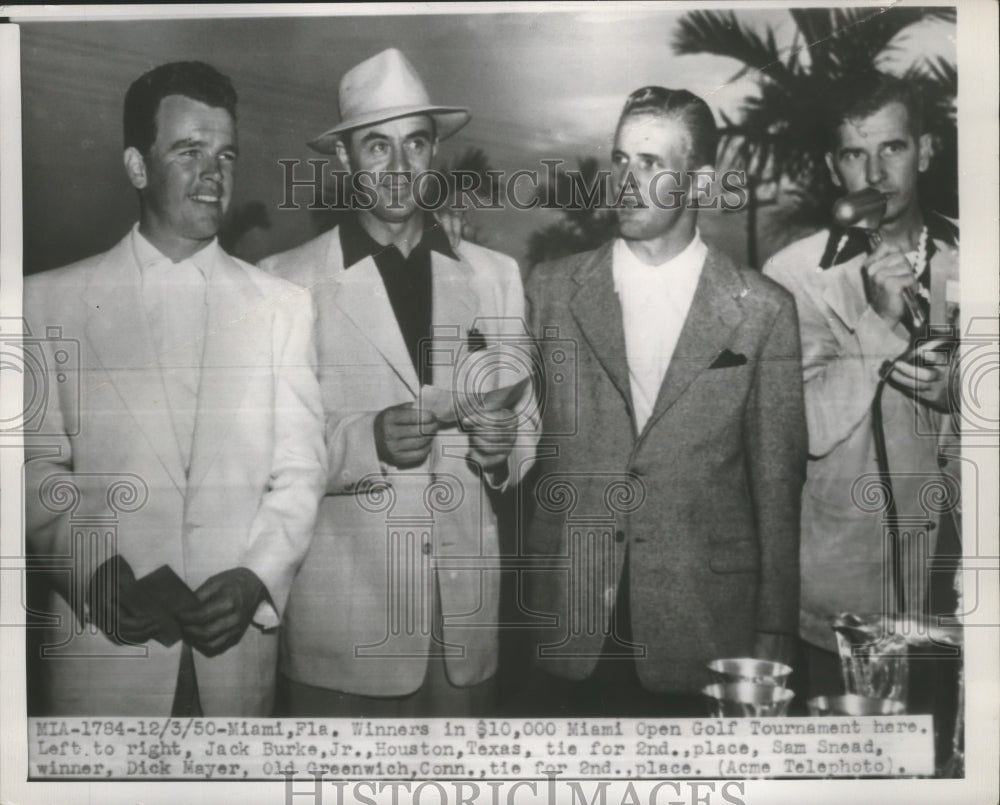 1930 Press Photo Winners in $10,000 Miami Open Golf Tournament - ney27244