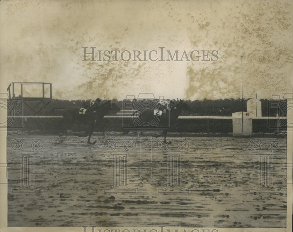 1940 Press Photo Finish of the fifth race at Belmont - ney27257