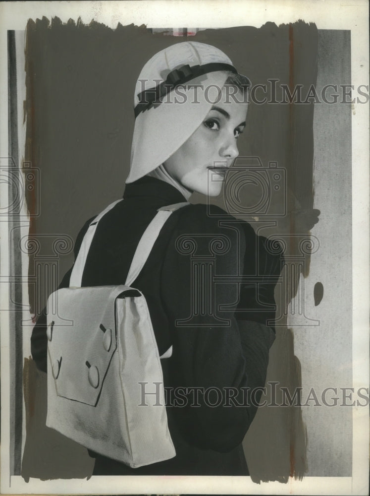 1946 Press Photo Side Visored Cap Inspired by Actress Jackie Coogan - ney27488