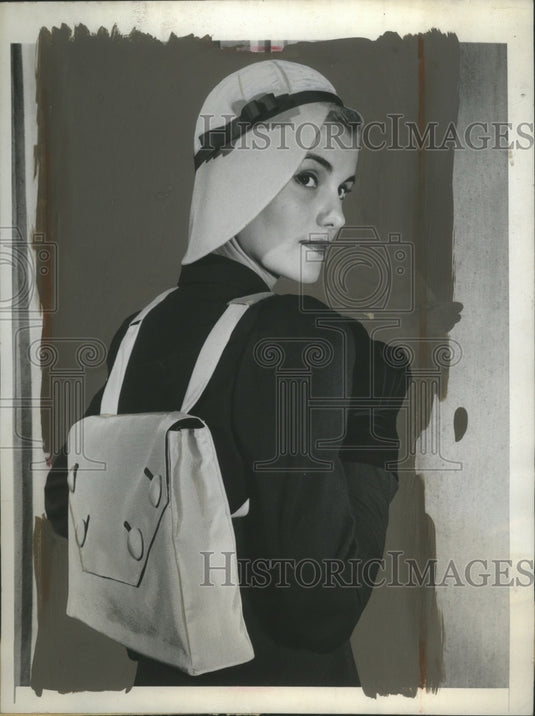 1946 Press Photo Side Visored Cap Inspired by Actress Jackie Coogan - ney27488
