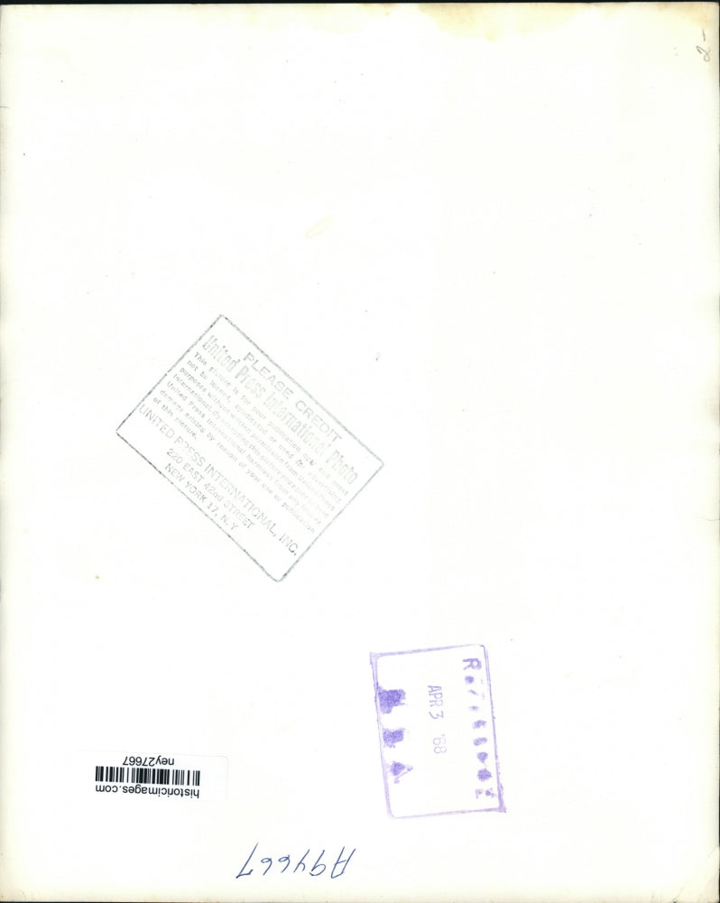 1968 Press Photo William Berry Jr. Arrested for Stabbing Murder - ney27667