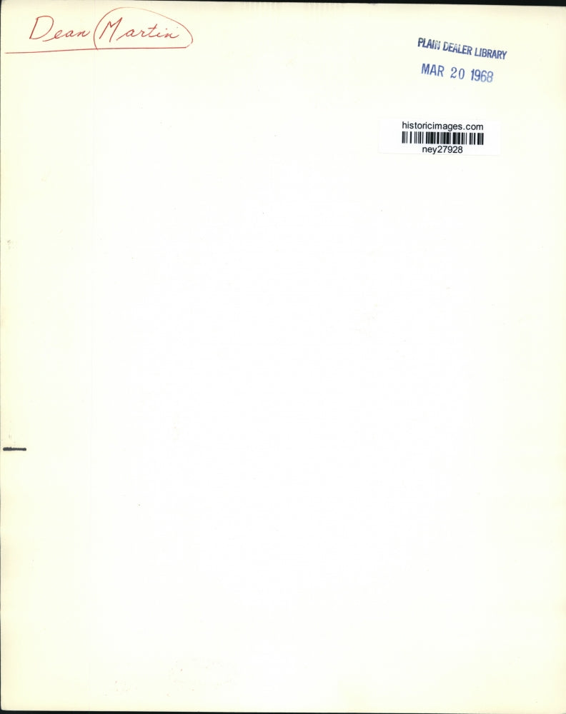 1968 Press Photo Dean Martin in The Ambushers - ney27928