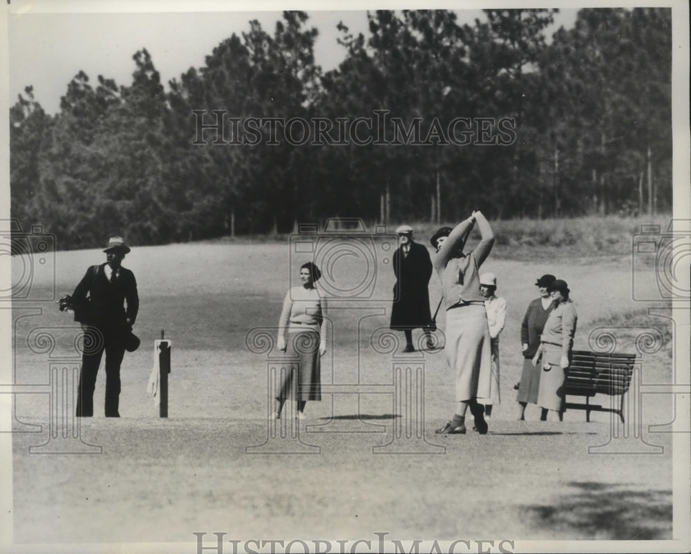 1935 Press Photo View of the finals match in the St. Valentine Golf Tournament- Historic Images
