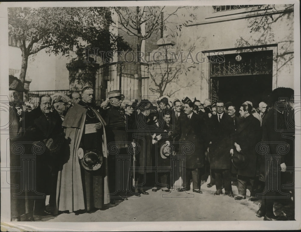 1930 Press Photo Funeral of Columbia Minister Don Jorie Ros, At Madrid, Spain- Historic Images