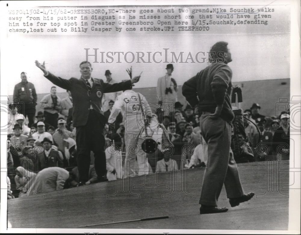 1962 Press Photo Mike Souchak in Greater Greensboro Open Golf Tournament, NC