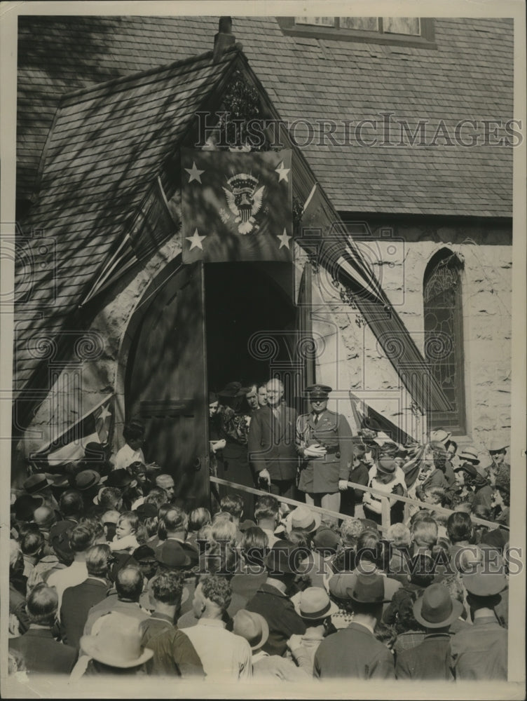 1936 Press Photo President Franklin Roosevelt at St Mark&#39;s Church, Cheyenne, Wyo- Historic Images