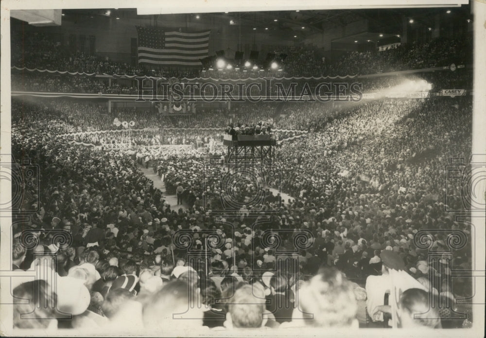 1936 Press Photo Frank Knox Notified of Presidential Nomination in Chicago