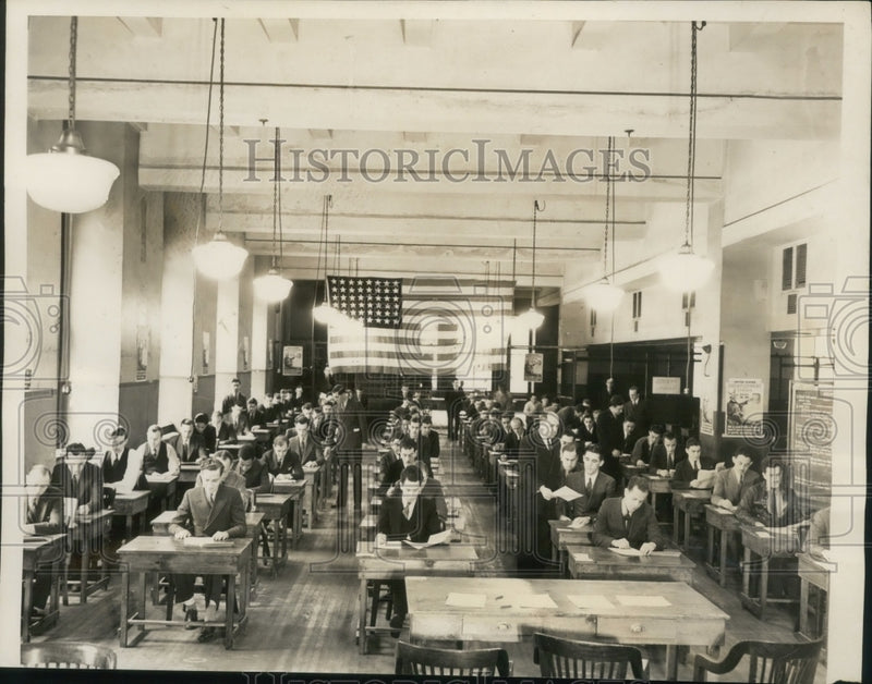 Load image into Gallery viewer, 1937 Press Photo Substitute Postal Clerks Receive Census Instructions
