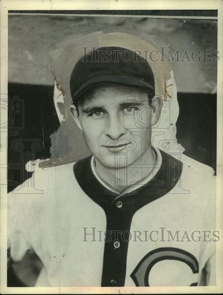 1936 Press Photo Bill Knickerbocker, Cleveland Indians - ney31389
