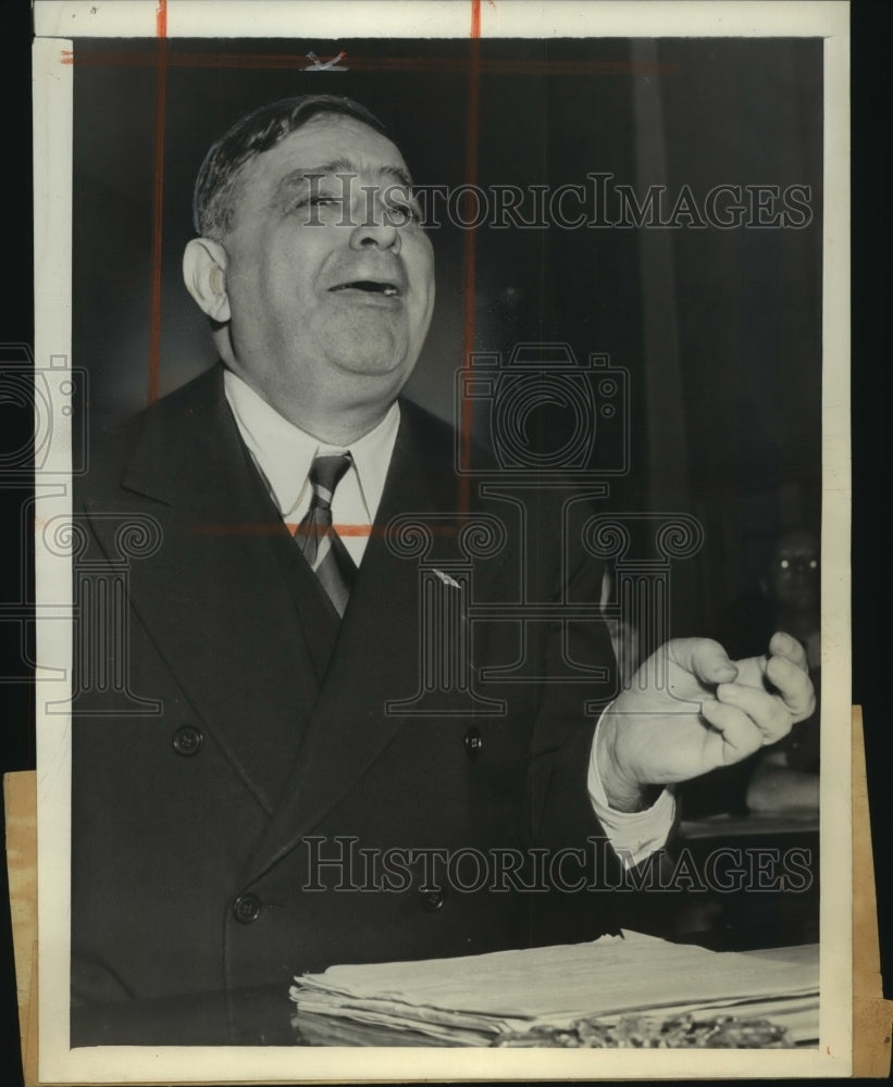 1943 Press Photo Mayor LaGuardia urges removal of Oleomargarine Taxes