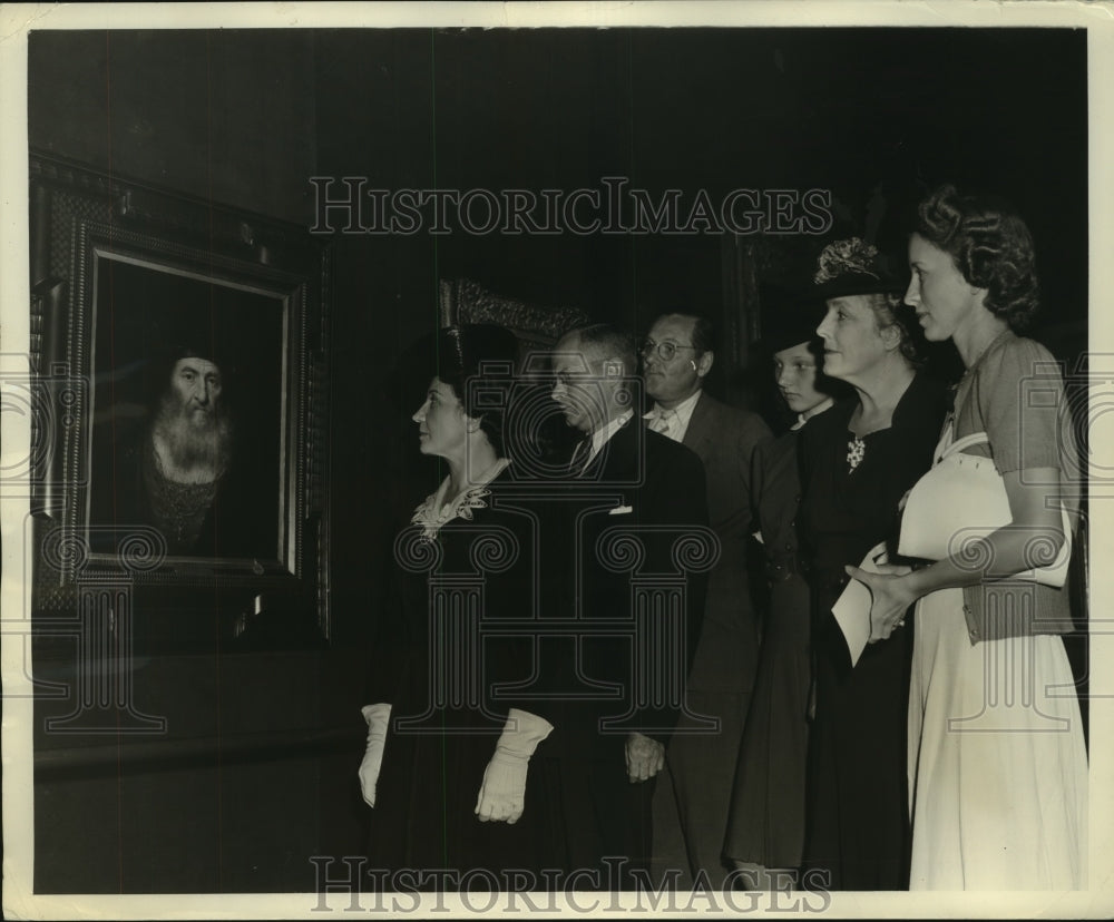 1940 Press Photo Mrs Clarence L Upton Studies Art at New York Art School