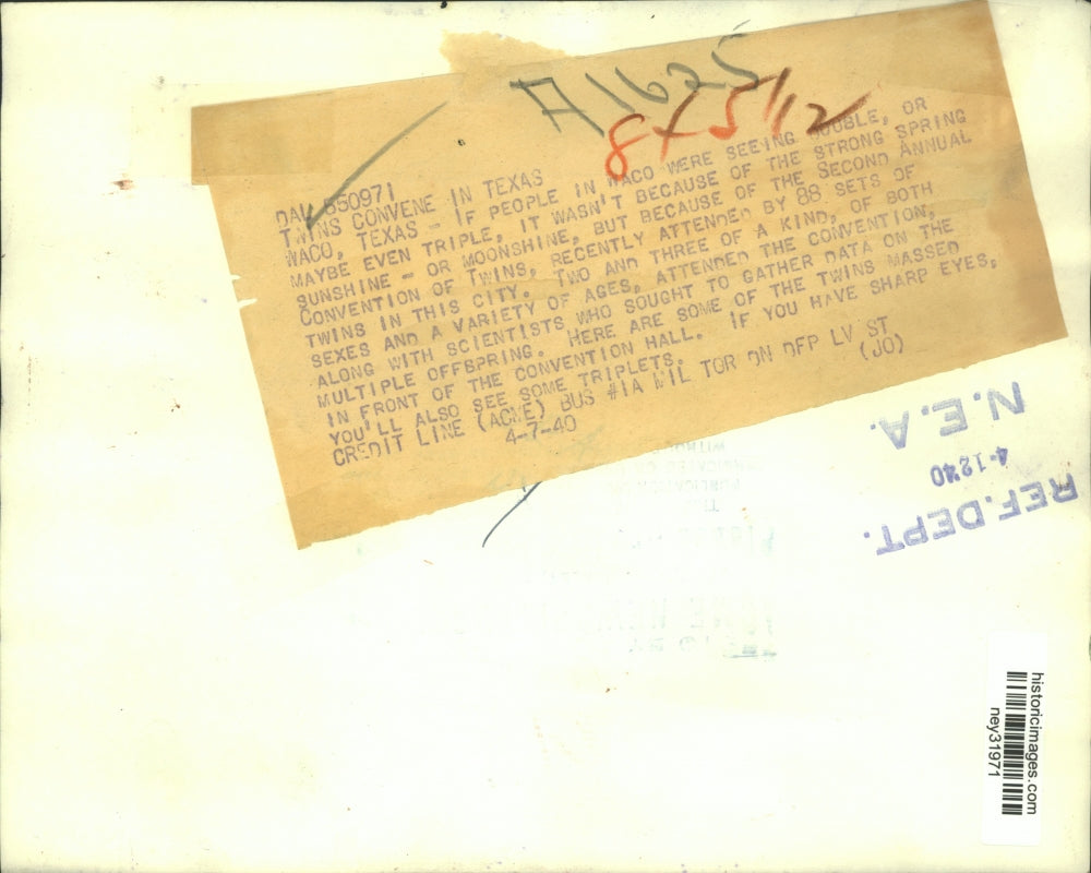 1940 Press Photo Eighty Eight Set of Twins Attend 2nd Annual Convention of Twins