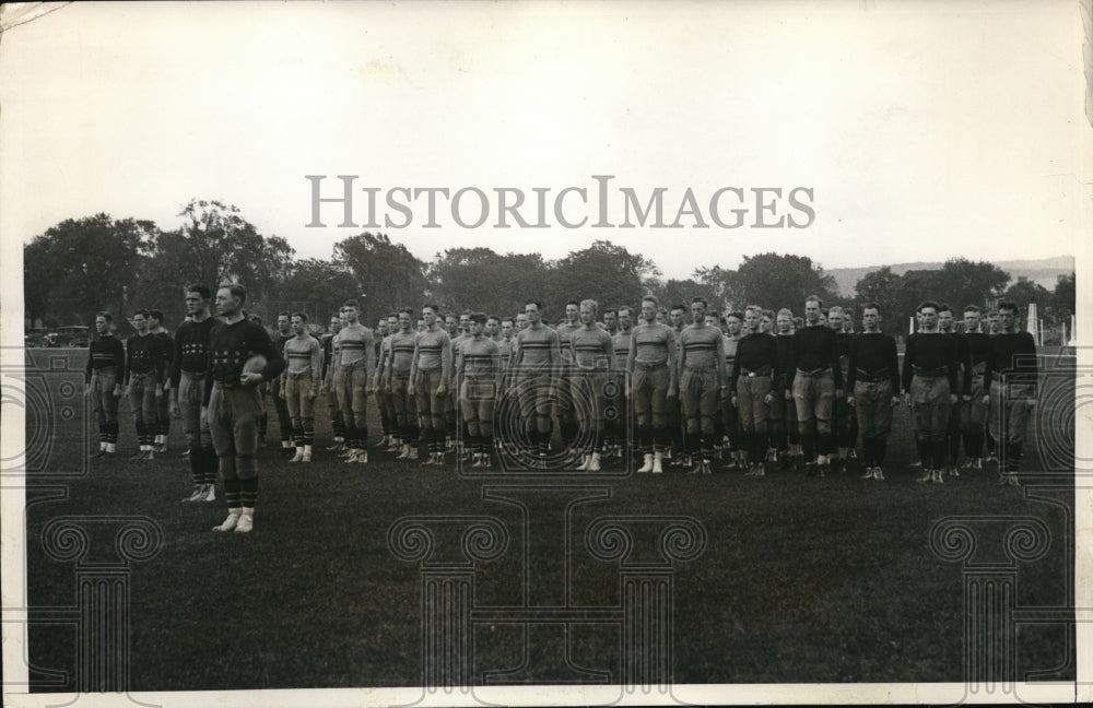 1931 Press Photo West Point Football Team Awarded Trophies at Athletic Review