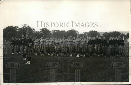 1931 Press Photo West Point Football Team Awarded Trophies at Athletic Review
