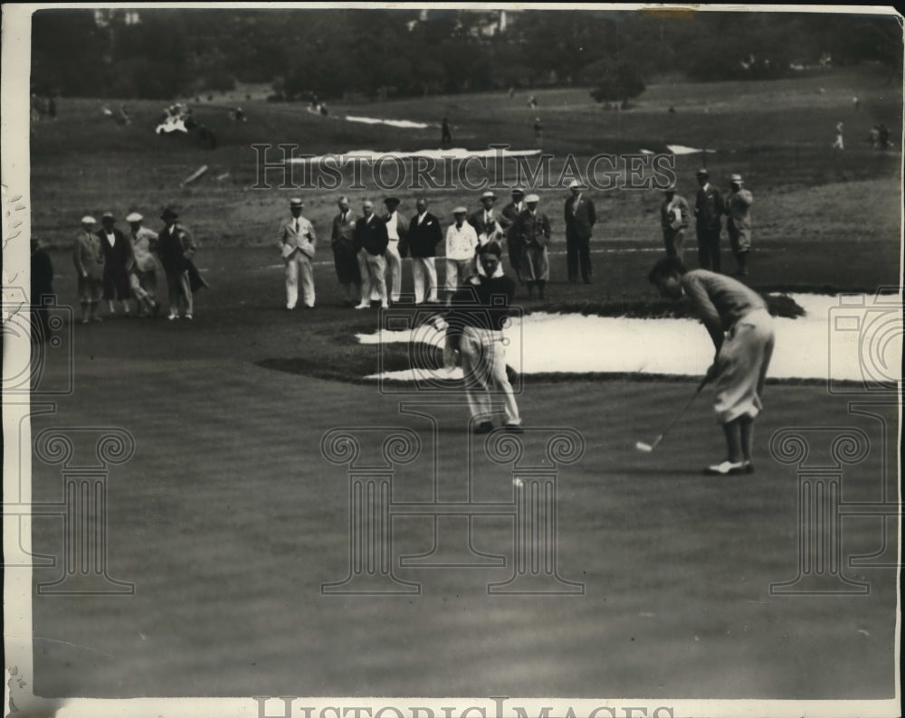 1929 Press Photo E. V. Havaianas in National Amateur Golf Tourn, Pebble Beach- Historic Images